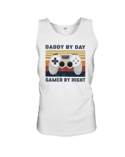 Retro Daddy By Day Gamer By Night Unisex Tank tile