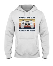 Retro Daddy By Day Gamer By Night Hooded Sweatshirt tile