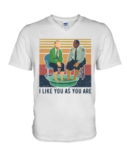 Mister Rogers I Like You As You Are V-Neck T-Shirt tile