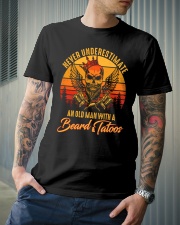 TattooBeard Never Underestimate An Old Man Sunset Classic T-Shirt lifestyle-mens-crewneck-front-6