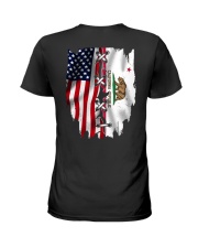 California Amercia Flag 4th Of July Ladies T-Shirt tile
