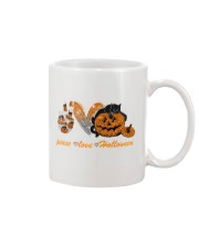 Peace love halloween cat Mug tile