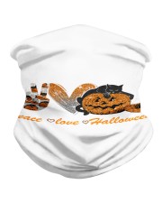 Peace love halloween cat Neck Gaiter tile