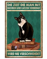 Time Spent With Books And Cats Is Never Wasted 24x36 Poster front
