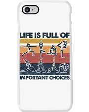 Yoga Life Is Full Of Important Choices Phone Case tile