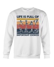 Yoga Life Is Full Of Important Choices Crewneck Sweatshirt tile