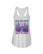 Mermaid Sassy Since Birth Salty By Choice Ladies Flowy Tank tile