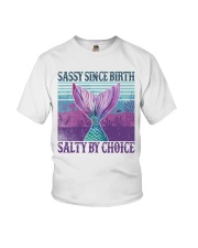 Mermaid Sassy Since Birth Salty By Choice Youth T-Shirt tile