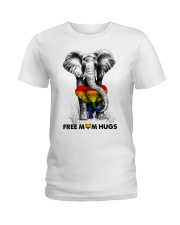 Lgbt Mom Hugs Elephant LGBT Pride Ladies T-Shirt tile