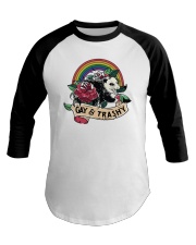 Lgbt Pride Gay And Trashy Opossum Baseball Tee tile