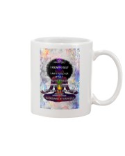 Black woman meditation Mug tile
