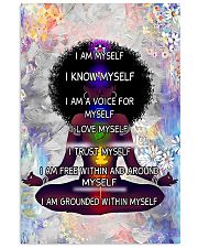 Black woman meditation 24x36 Poster front