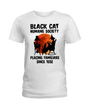 Black Cat Humane Society Placing Familiars Ladies T-Shirt tile