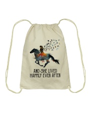 And She Lived Happily Ever After Drawstring Bag tile