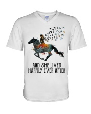 And She Lived Happily Ever After V-Neck T-Shirt tile