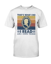 I Read and I Know Things Summer Vintage Classic T-Shirt front
