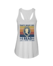 I Read and I Know Things Summer Vintage Ladies Flowy Tank tile