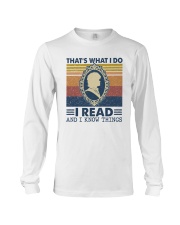 I Read and I Know Things Summer Vintage Long Sleeve Tee tile
