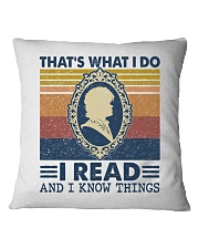 I Read and I Know Things Summer Vintage Square Pillowcase tile