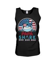 Vintage Papa shark doo Unisex Tank tile