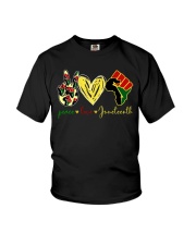 Peace Love Juneteenth Youth T-Shirt tile