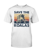 Retro vintage Save the koalas Classic T-Shirt front