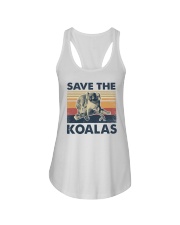 Retro vintage Save the koalas Ladies Flowy Tank tile