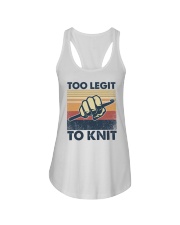 Too Legit To Knit Ladies Flowy Tank tile