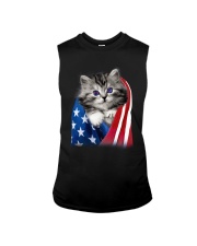 Cat American Flag Sleeveless Tee tile
