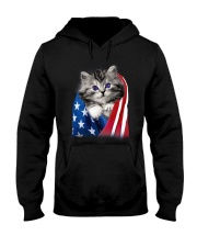 Cat American Flag Hooded Sweatshirt tile