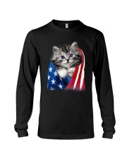 Cat American Flag Long Sleeve Tee tile