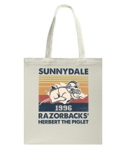 Sunnydale 1996 Razorbacks' Herbert the piglet Tote Bag tile