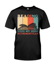 Reading My Retirement Plan Premium Fit Mens Tee tile