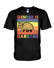 LGBTQ Pride Gender Is Garbage V-Neck T-Shirt tile