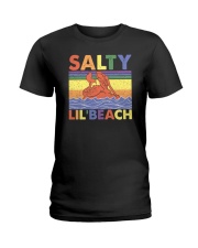 LGBT pride Mermaid salty lil' beach Ladies T-Shirt tile