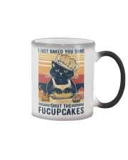 I Just Baked You Some Shut ThFucupcake Black Cat Color Changing Mug tile