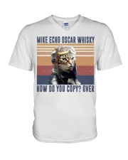 Mike Echo Oscar Whiskey V-Neck T-Shirt tile