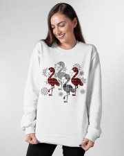 Christmas tartan flamingo Crewneck Sweatshirt apparel-crewneck-sweatshirt-lifestyle-front-13