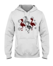 Christmas tartan flamingo Hooded Sweatshirt tile