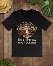Meditation Magic Mushrooms Yoga Buddha Classic T-Shirt lifestyle-mens-crewneck-front-18
