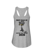 Cat first rule of 2021 Ladies Flowy Tank tile