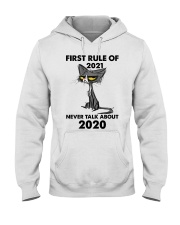 Cat first rule of 2021 Hooded Sweatshirt tile