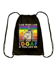 LGBTQ Pride I Am Who I Am And IDGAF Drawstring Bag tile
