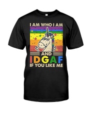 LGBTQ Pride I Am Who I Am And IDGAF Classic T-Shirt front