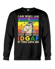 LGBTQ Pride I Am Who I Am And IDGAF Crewneck Sweatshirt tile