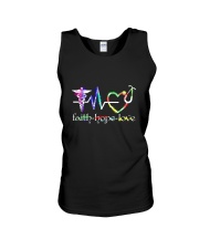 Health worker faith hope love Unisex Tank tile