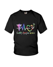 Health worker faith hope love Youth T-Shirt tile