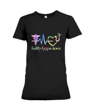 Health worker faith hope love Premium Fit Ladies Tee tile