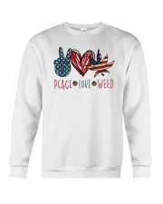 Peace Love Weed Crewneck Sweatshirt tile