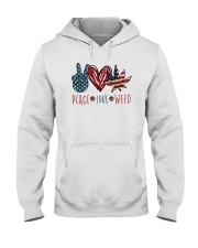 Peace Love Weed Hooded Sweatshirt tile